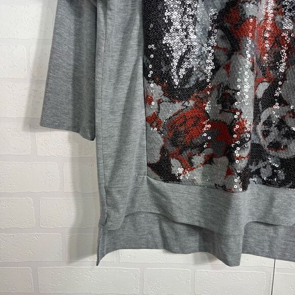 One world womens top size M Sequin Graphic - Picture 5 of 15